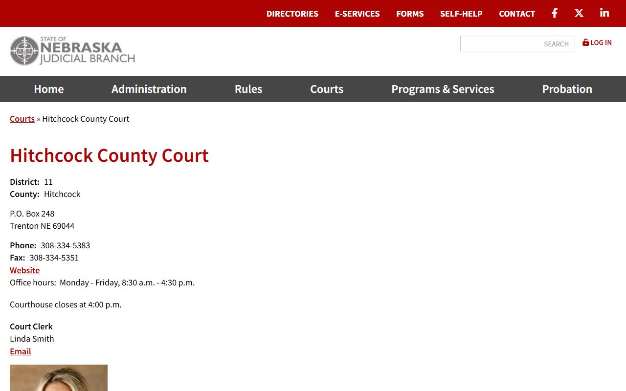 Hitchcock County court records after arrest county court listing
